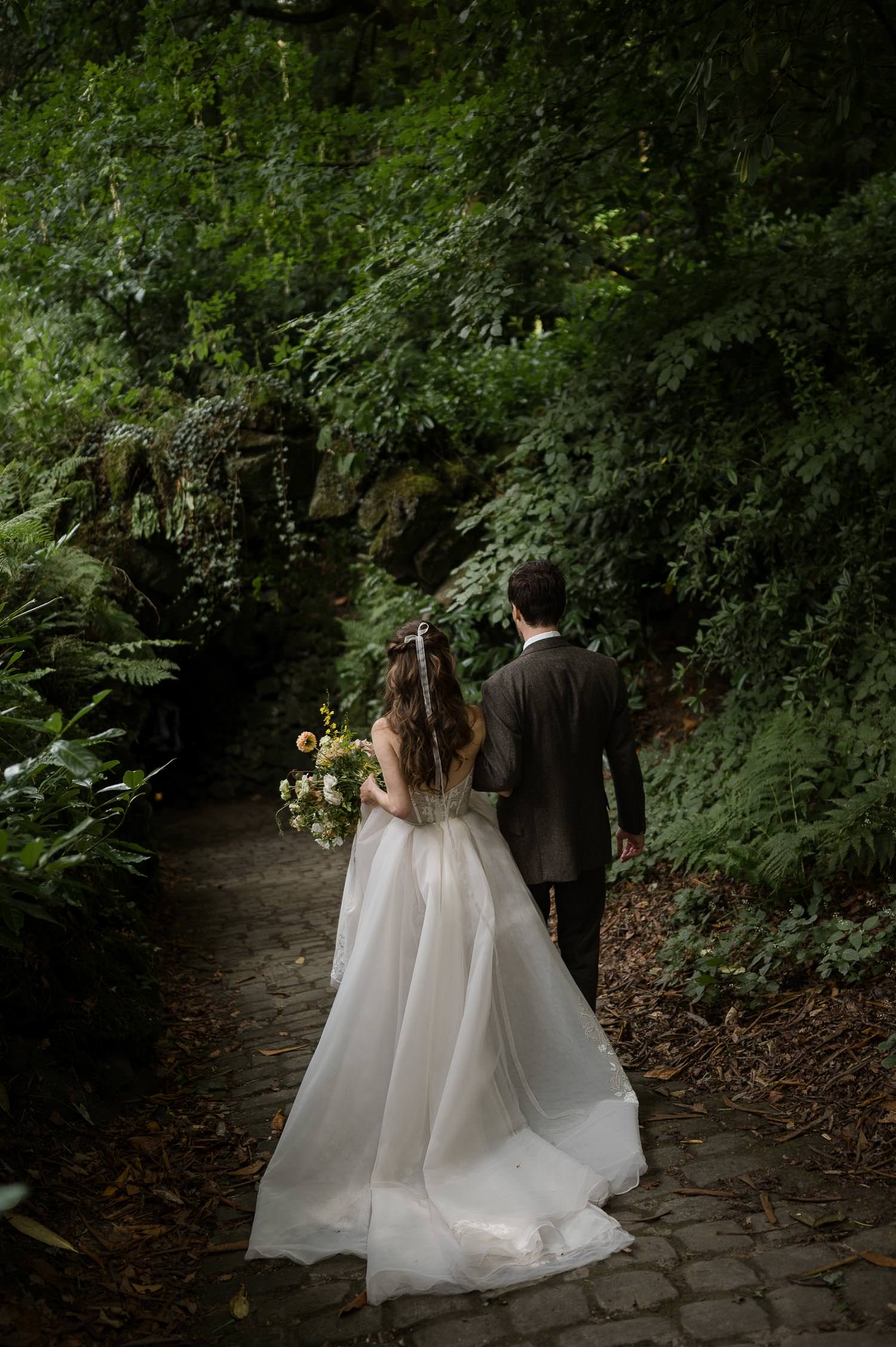 Wedding ceremony at Stourhead, Wiltshire. 