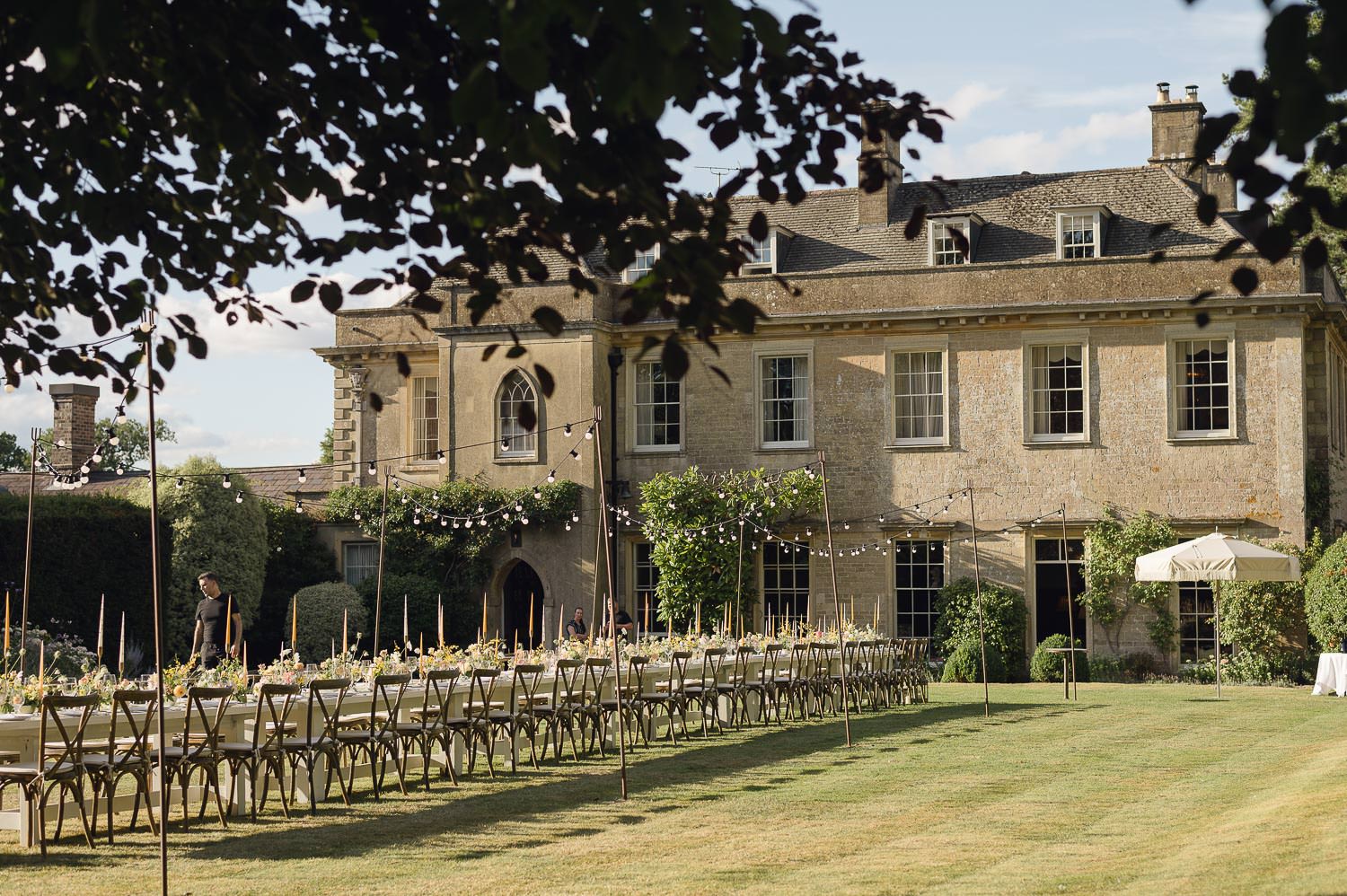 Wedding ceremony at Stourhead, Wiltshire. 