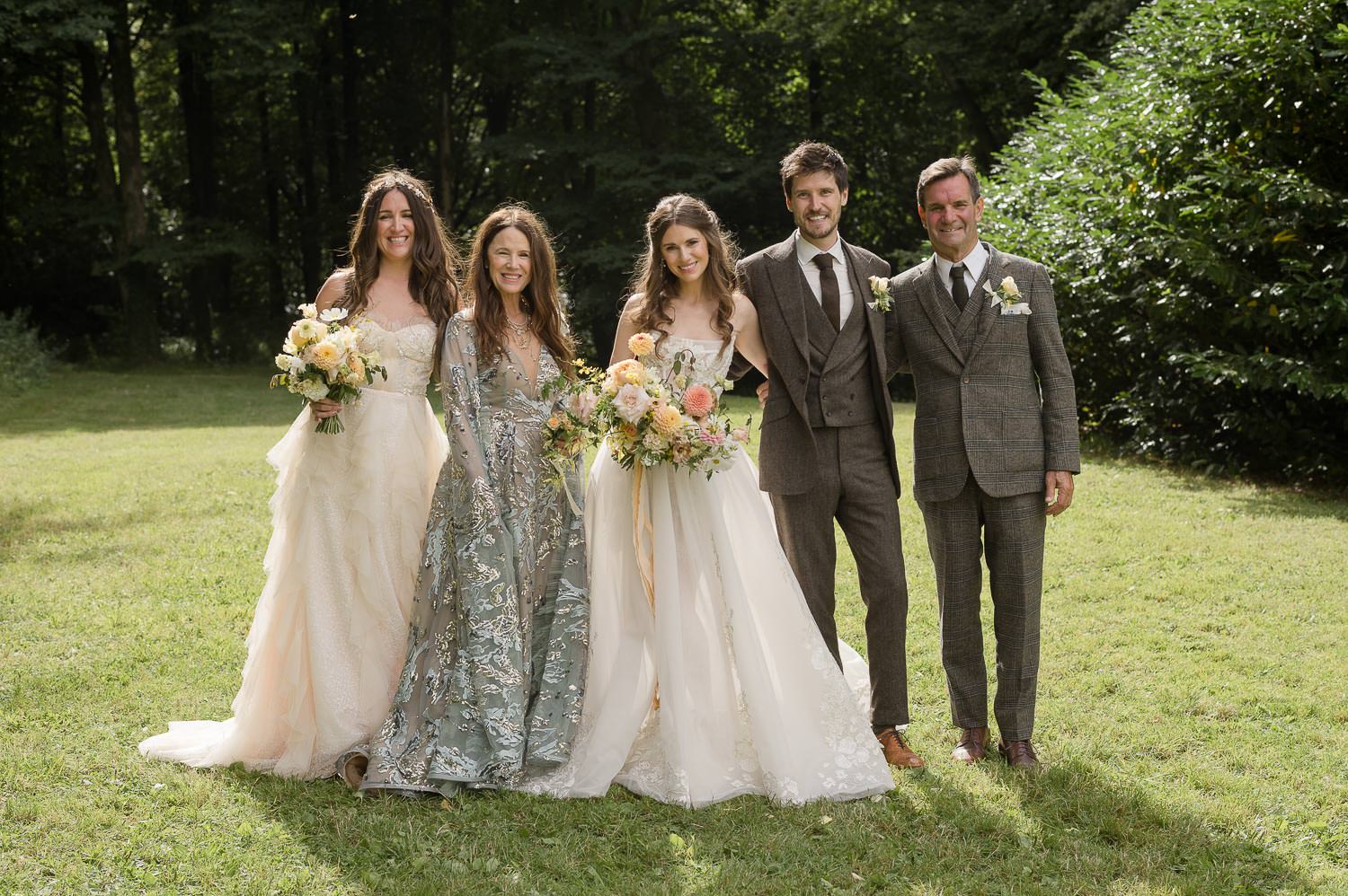 Wedding ceremony at Stourhead, Wiltshire. 