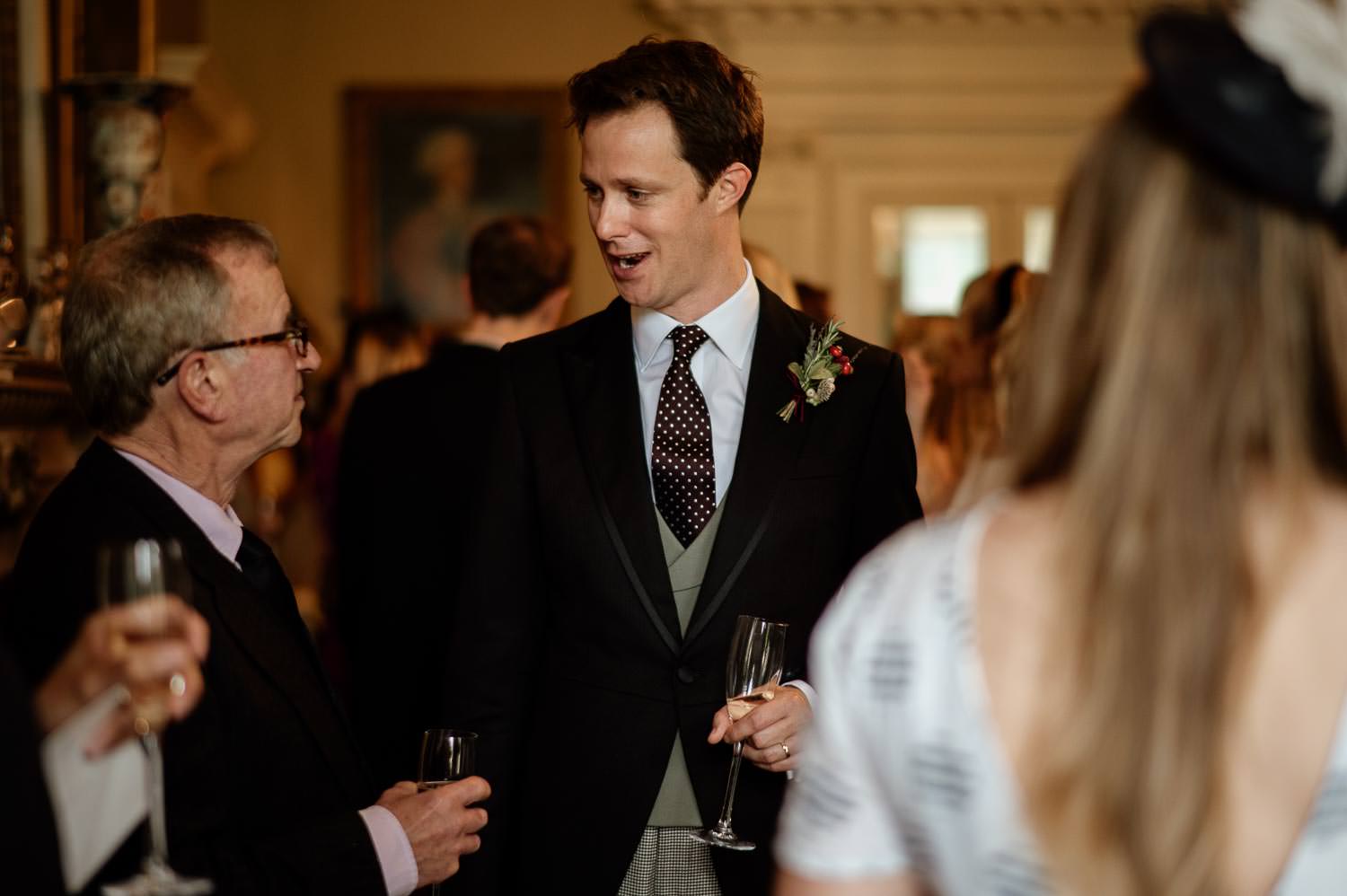 Champagne reception at a Came House wedding by Sophia Veres Photography.