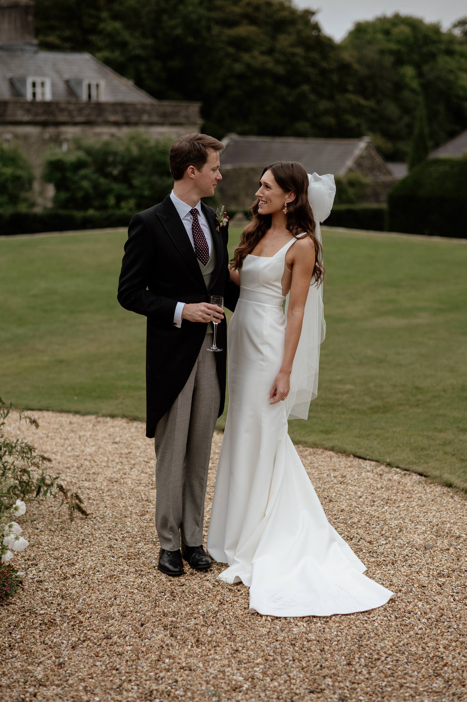 Bride and groom at a Came House wedding by Sophia Veres Photography.