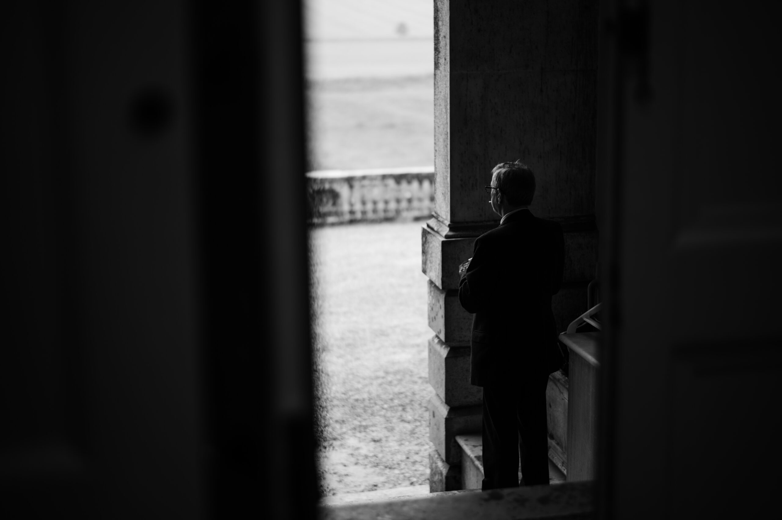 wedding guest waiting at Came House